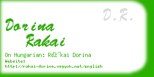 dorina rakai business card